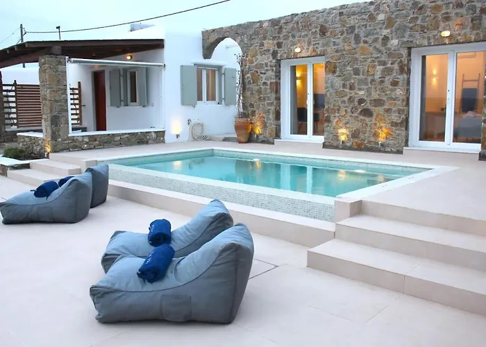 Mykonian Luxury Light Blue Villa With Private Pool